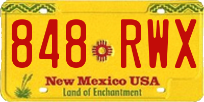 NM license plate 848RWX