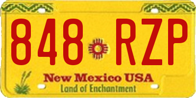 NM license plate 848RZP