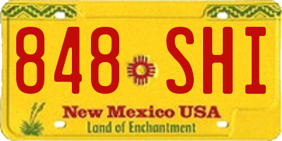 NM license plate 848SHI