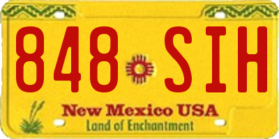 NM license plate 848SIH
