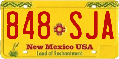 NM license plate 848SJA