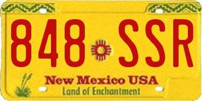 NM license plate 848SSR