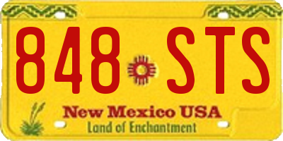 NM license plate 848STS