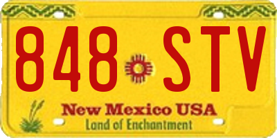 NM license plate 848STV