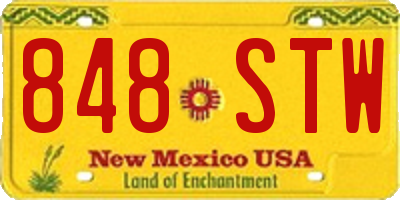 NM license plate 848STW