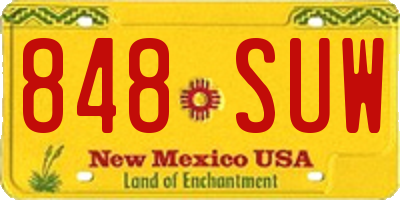 NM license plate 848SUW