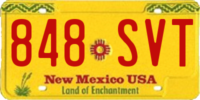 NM license plate 848SVT