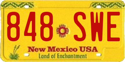 NM license plate 848SWE