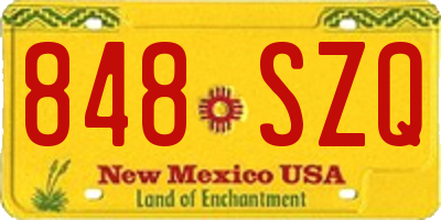 NM license plate 848SZQ