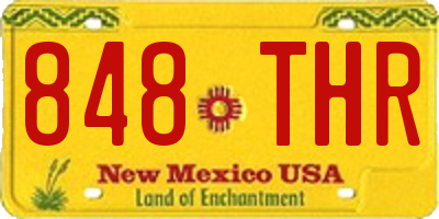 NM license plate 848THR