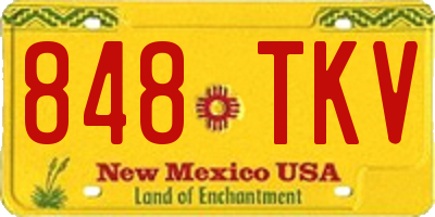 NM license plate 848TKV