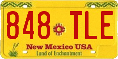 NM license plate 848TLE