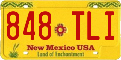 NM license plate 848TLI