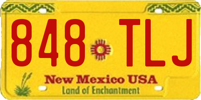 NM license plate 848TLJ