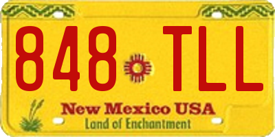 NM license plate 848TLL