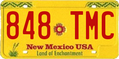 NM license plate 848TMC
