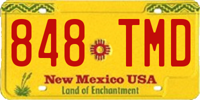 NM license plate 848TMD