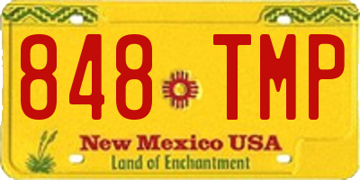 NM license plate 848TMP