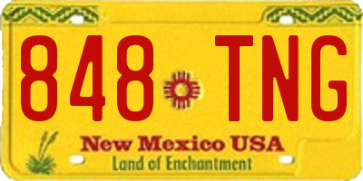 NM license plate 848TNG