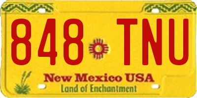 NM license plate 848TNU