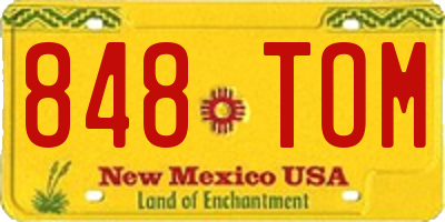 NM license plate 848TOM