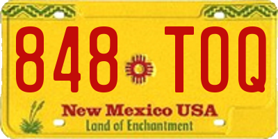 NM license plate 848TOQ