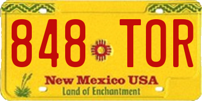 NM license plate 848TOR