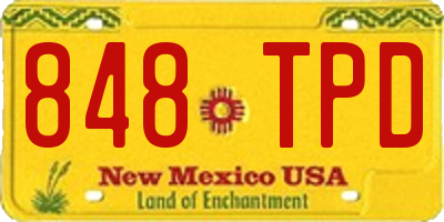 NM license plate 848TPD