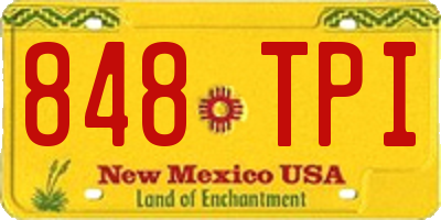 NM license plate 848TPI
