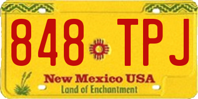 NM license plate 848TPJ