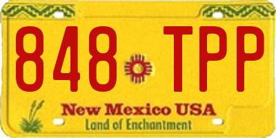 NM license plate 848TPP