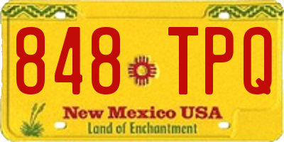 NM license plate 848TPQ