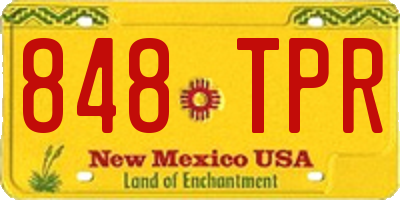 NM license plate 848TPR