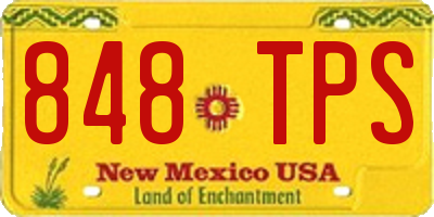 NM license plate 848TPS