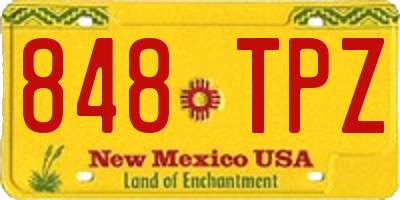 NM license plate 848TPZ