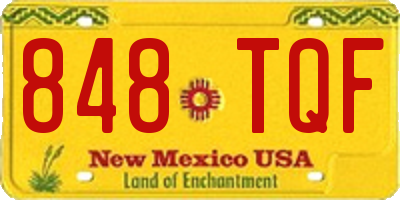 NM license plate 848TQF
