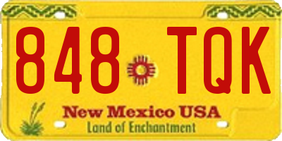 NM license plate 848TQK