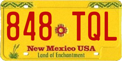 NM license plate 848TQL