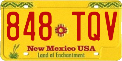 NM license plate 848TQV