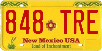 NM license plate 848TRE