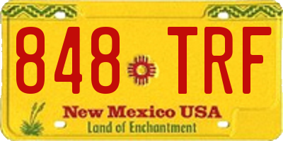 NM license plate 848TRF