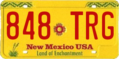 NM license plate 848TRG