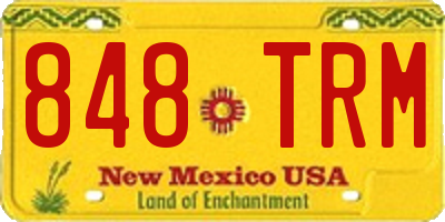 NM license plate 848TRM