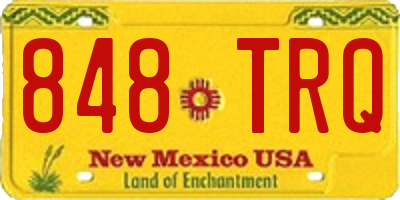 NM license plate 848TRQ