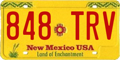 NM license plate 848TRV