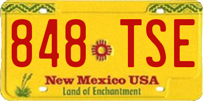 NM license plate 848TSE