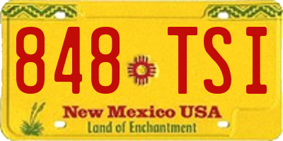 NM license plate 848TSI