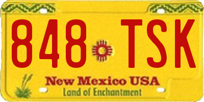 NM license plate 848TSK