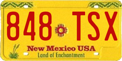 NM license plate 848TSX