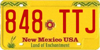 NM license plate 848TTJ